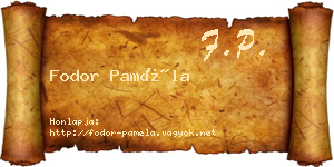 Fodor Paméla névjegykártya